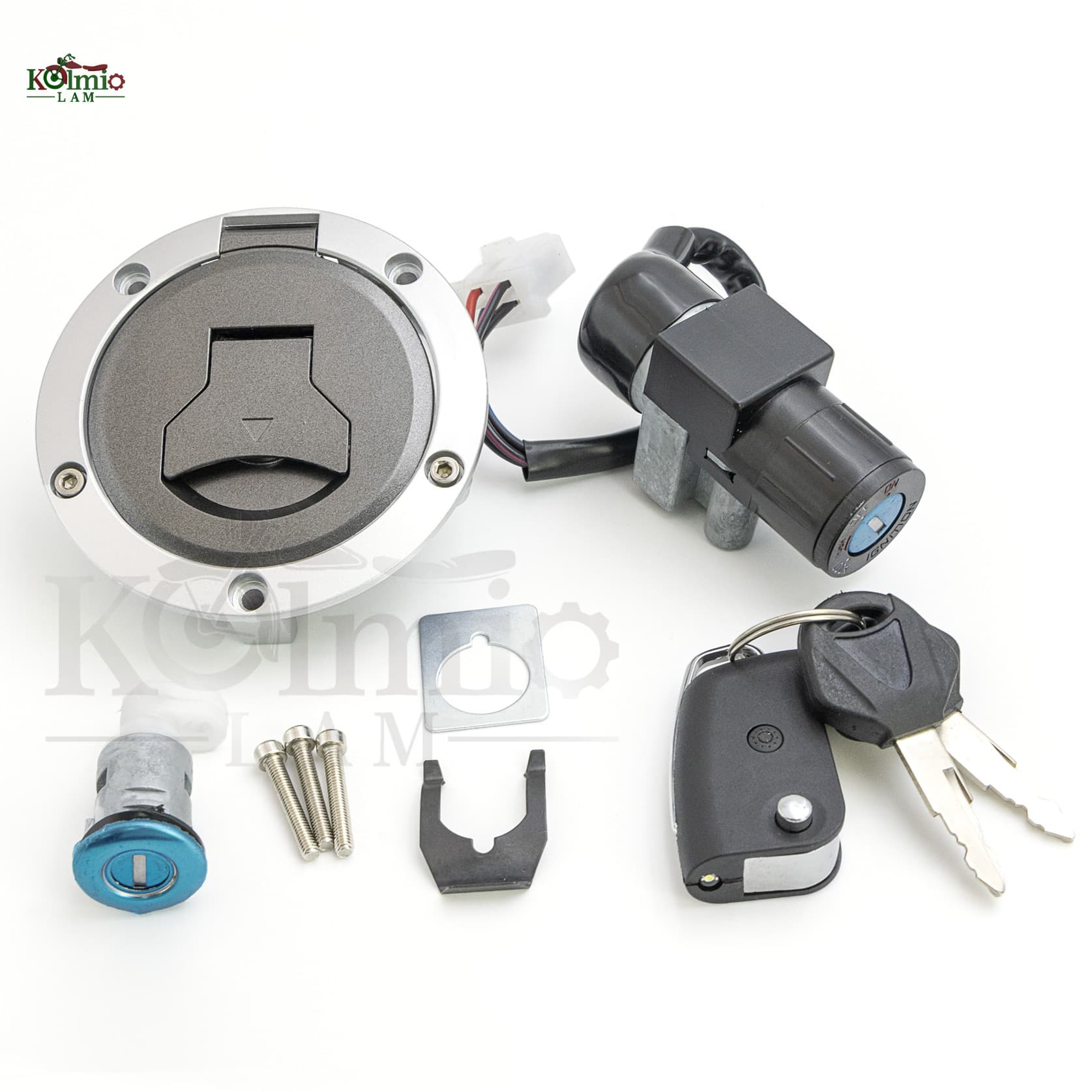 Compatible with Honda MSX125 2016-2018 Motorcycle 4-Pin Lock Set Ignition Lock Fuel Tank Cap