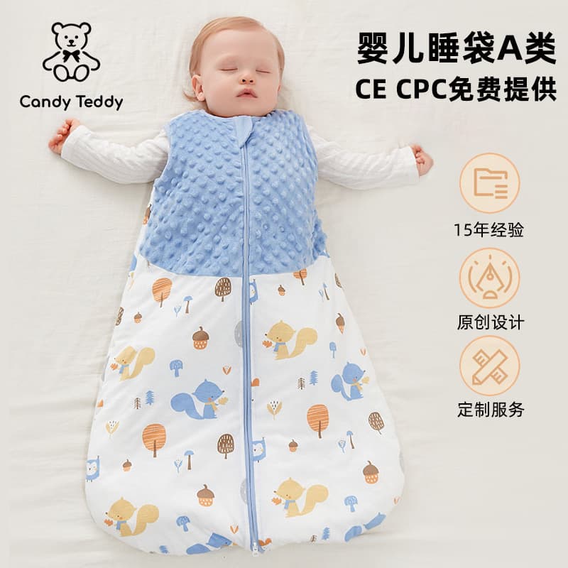 Cross-border e-commerce, spring and autumn style, pure cotton anti-startle newborn vest, Class A infant sleeping bag.
