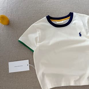 Big Head Dad Kids Short-Sleeve T-Shirt New Style Boys Girls Embroidery Pure Cotton Half Sleeve Baby Base Layer Top Trendy Brand