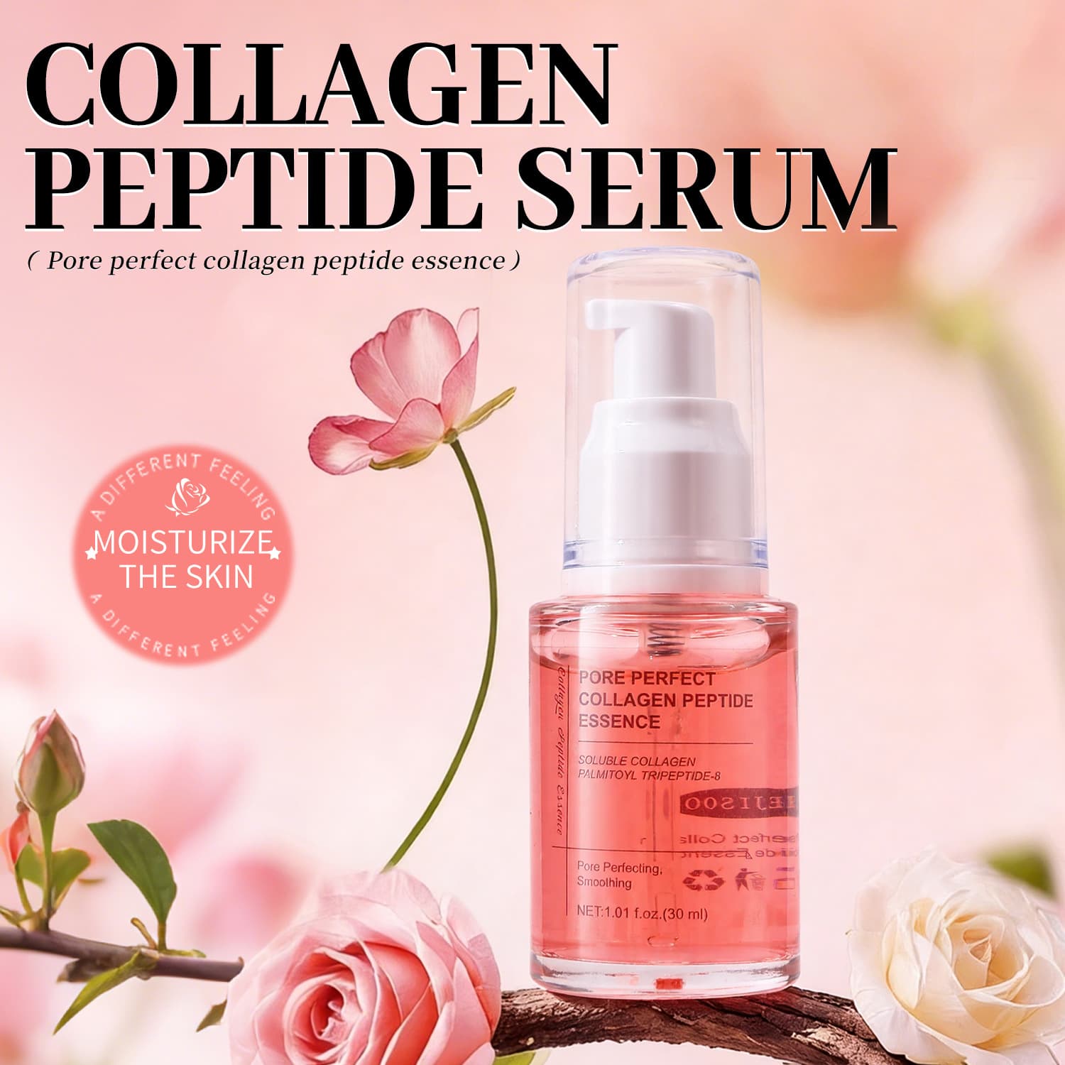 Cross-border Trade Collagen Peptide Pore Firming Facial Moisturizing Serum 30ml Manufacturer