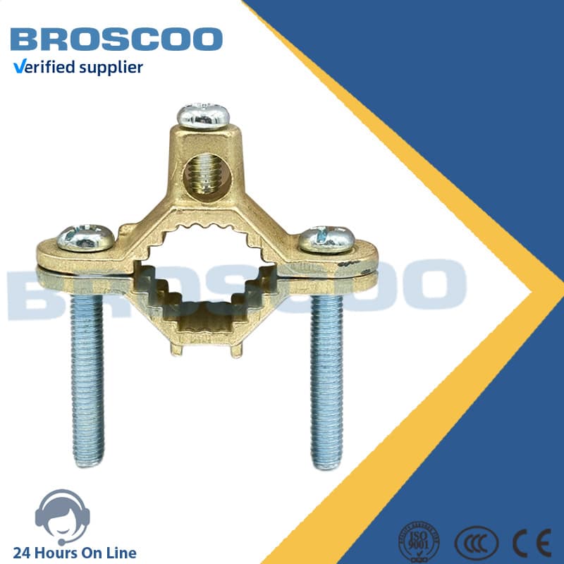 Connector Power Fitting Special-Shaped Clamp Bolt Clamp Ground Rod Factory Direct Copper Wiring Clamp Brass Cable