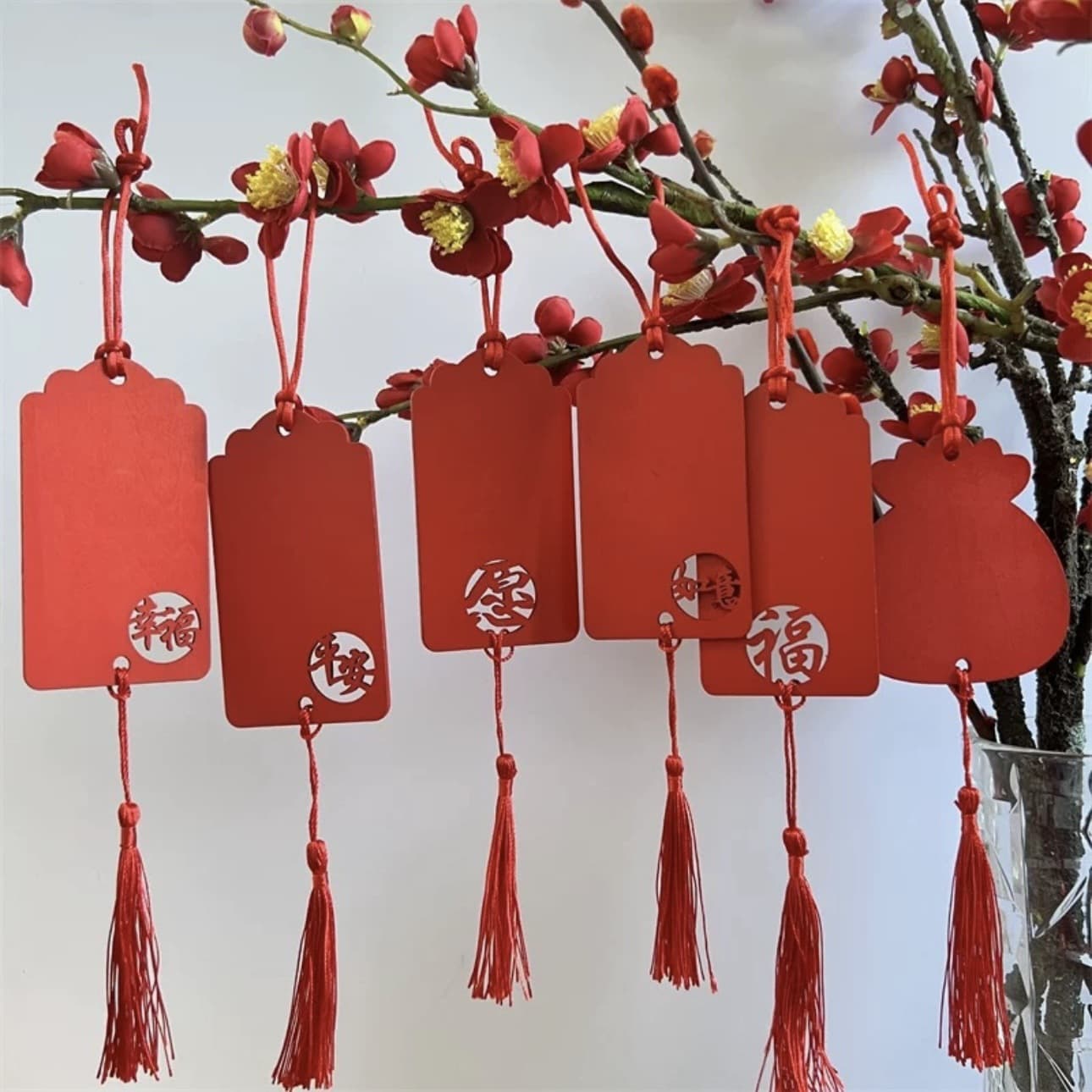 ✅Wooden long wishing plaque wholesale, prayer plaque, scenic spot temple message ornament, festival decoration, small wooden plaque, for good luck in exams.