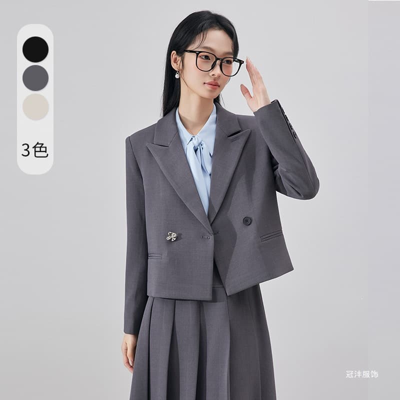 Small new formal wear, short style, interview, professional suit for small people, women's suit, commuting, spring and autumn