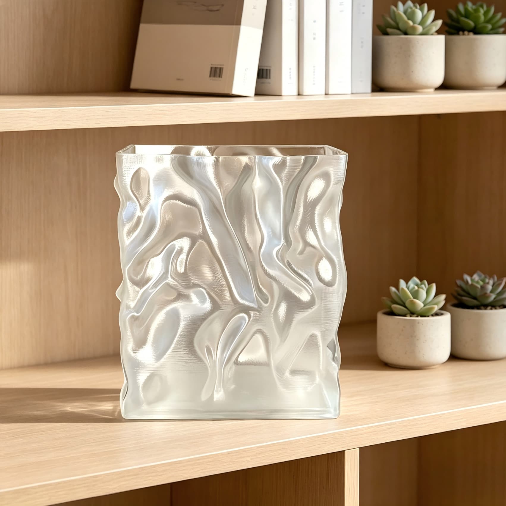 Hot-selling 3D Printed Vase Home Decoration Nordic Modern Soft Furnishing Showroom Art Dried Flower Vase Wide Mouth