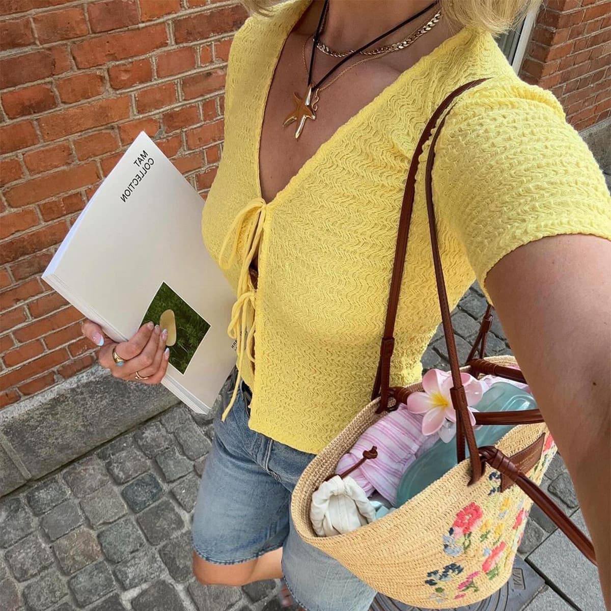 Kaikuo Cross-Border European and American Y2K Sexy Style Short-Sleeve Tie-Up T-Shirt Women's Top 2025 Autumn and Winter Amazon Independent Site