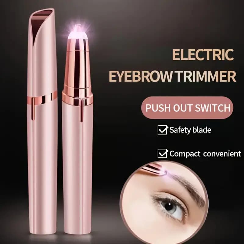 Rechargeable Electric Eyebrow Trimmer, Automatic Eyebrow Razor Pencil, Women's Eyebrow Shaver, Lipstick Hair Remover