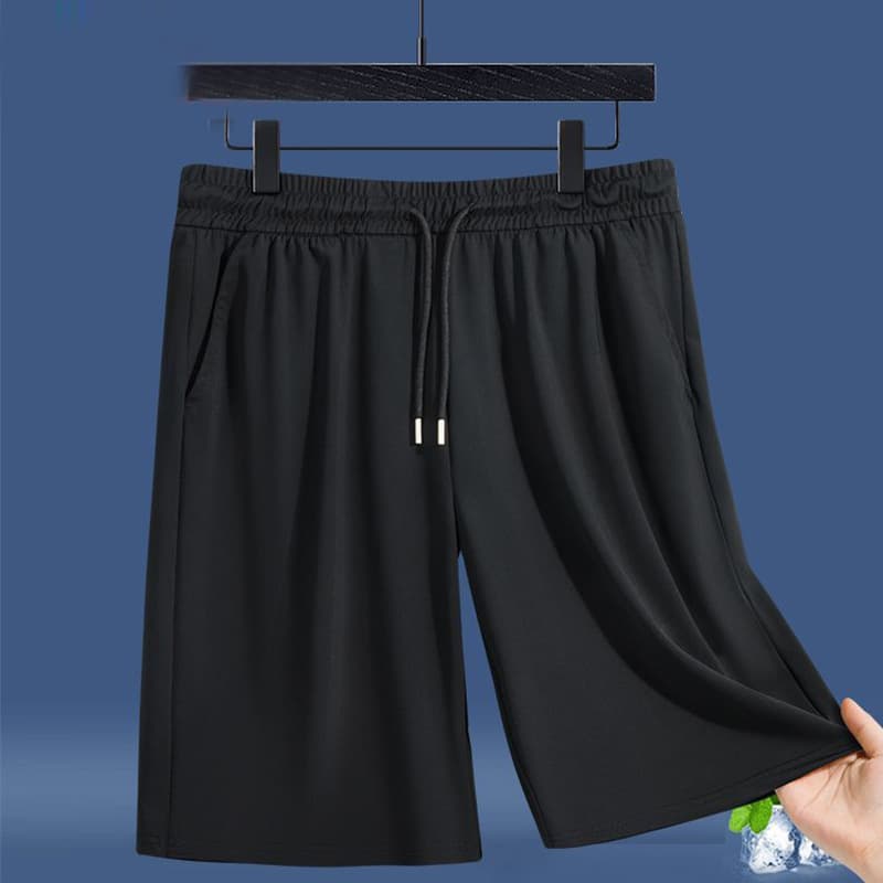 Ice Silk Quick-Dry Shorts for Men, Summer Lightweight Casual Five-Point Shorts, Loose Fit Running Shorts, Ice Feel Air Conditioning Pants