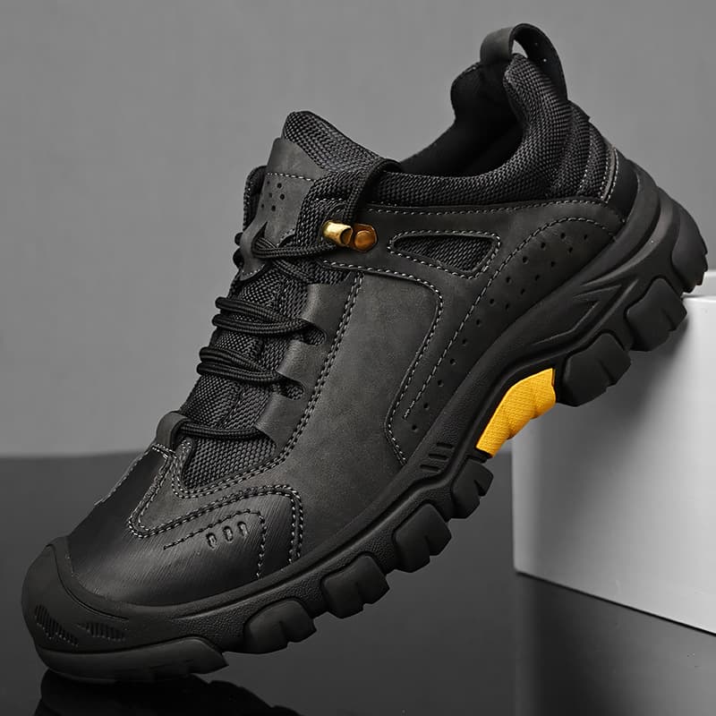 Men's genuine leather outdoor work shoes, closed toe, non-slip, low-top hiking shoes, casual shoes, best-selling items on cross-border Amazon independent stores.