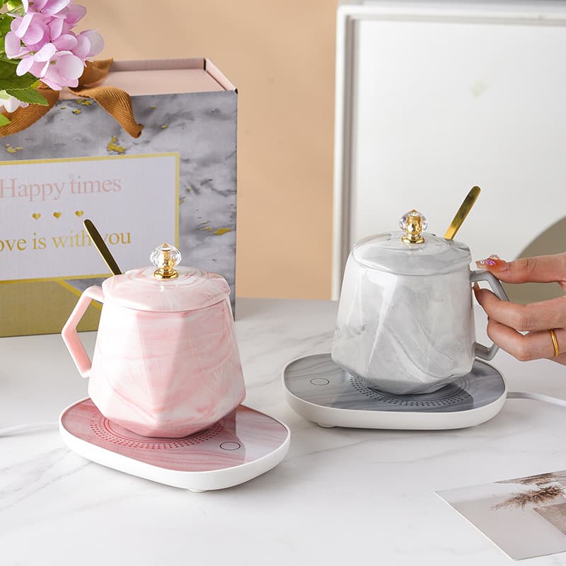 May Day Gift Marble Pattern 55°C Constant Temperature Cup Home Business Gift Wedding Favor Logo