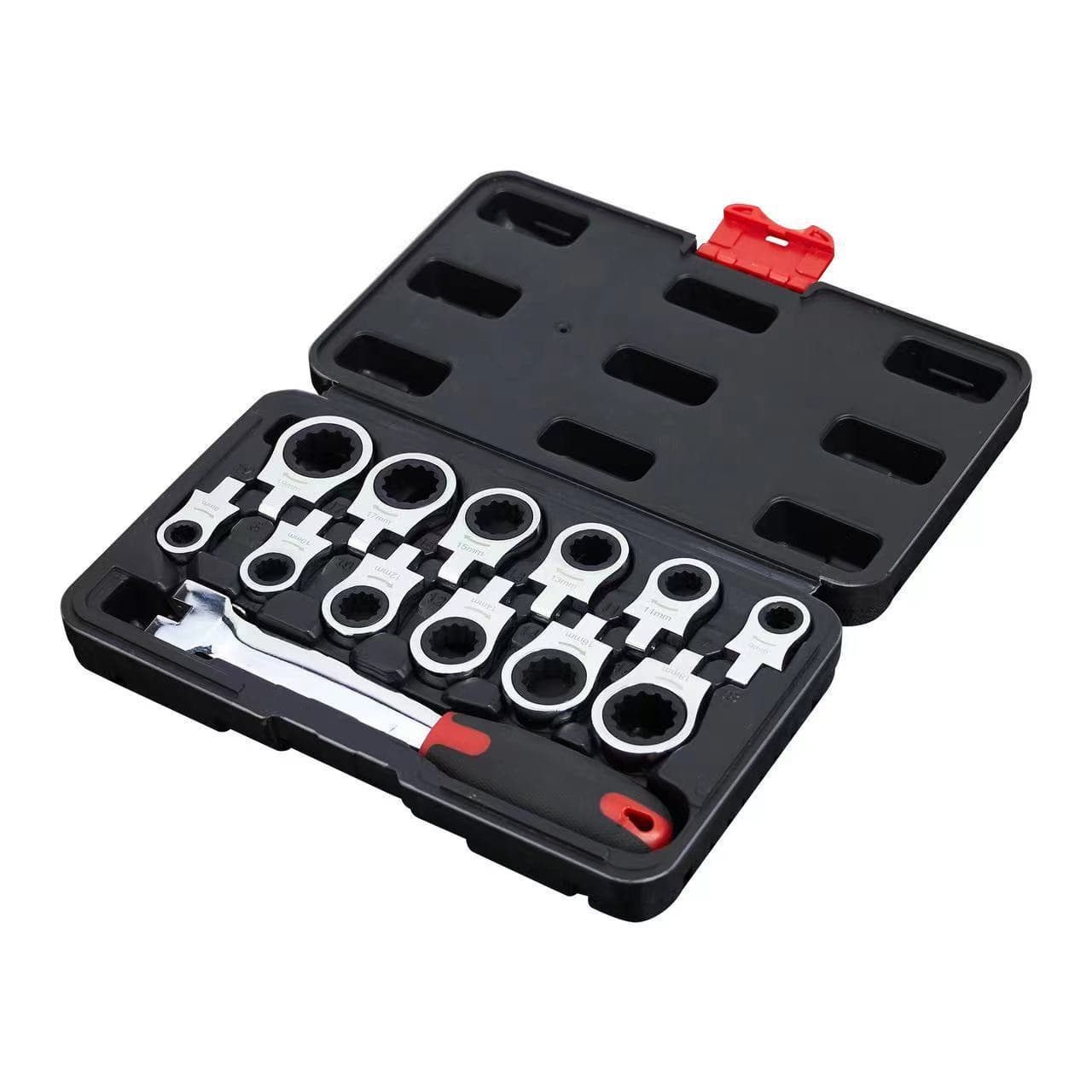 12-in-1 Replaceable Head Ratchet Combination Wrench Flexible Head Ratchet Wrench Quick Wrench Set