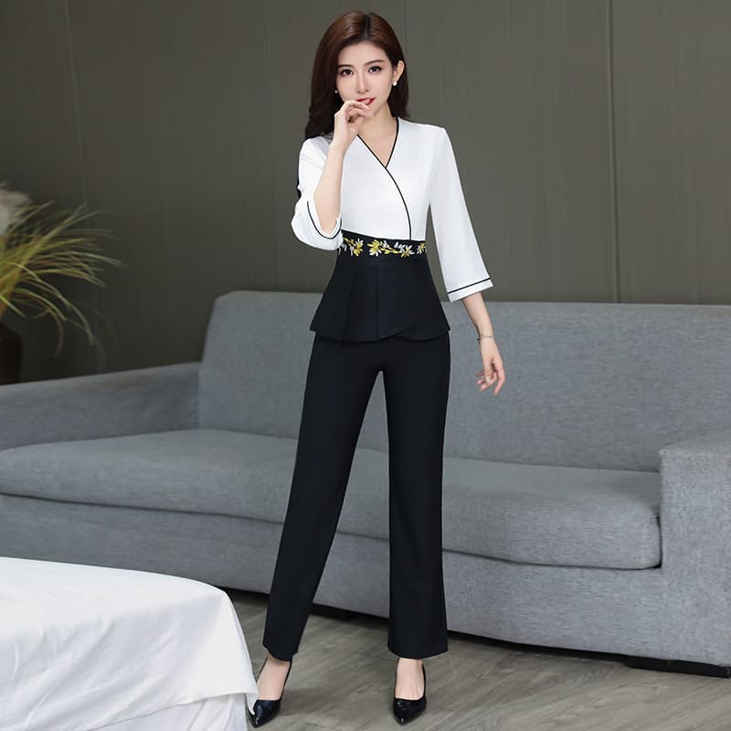 Foot massage technician uniform, female foot massage technician clothes, beauty salon, spa, health care, ear cleaning, massage, temperament 8500