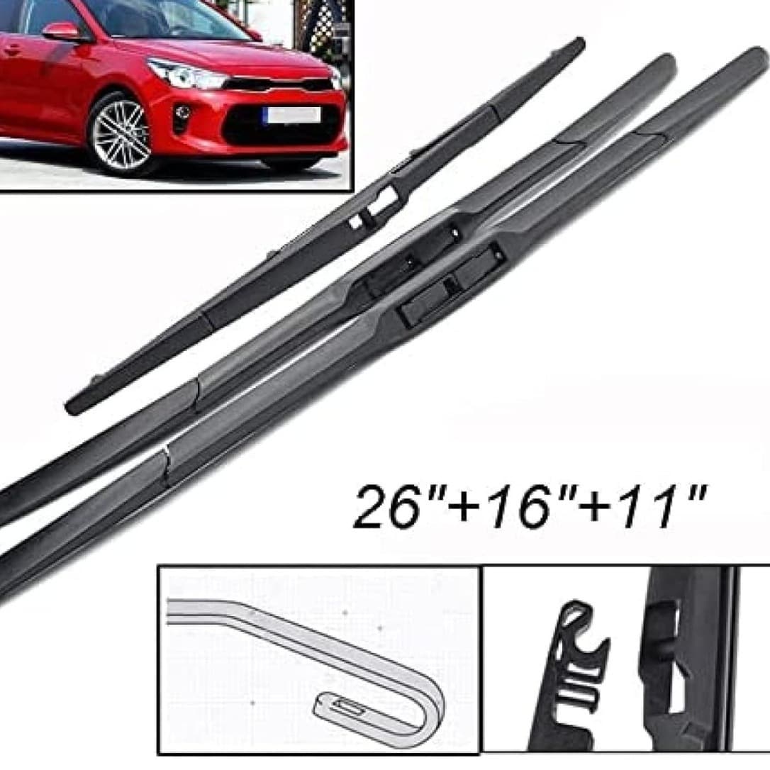 Front and Rear Windshield Wiper Blades for Kia Rio 4 Hatchback Niro K3 Wiper
