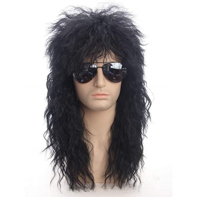 70s 80s rock star wig blonde punk fluffy men's wig halloween party wigs