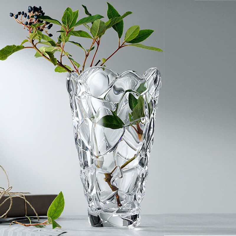 Bojiang's creative crystal glass vase for home living room transparent flowers and lilies flower arranging device European style simple ornaments