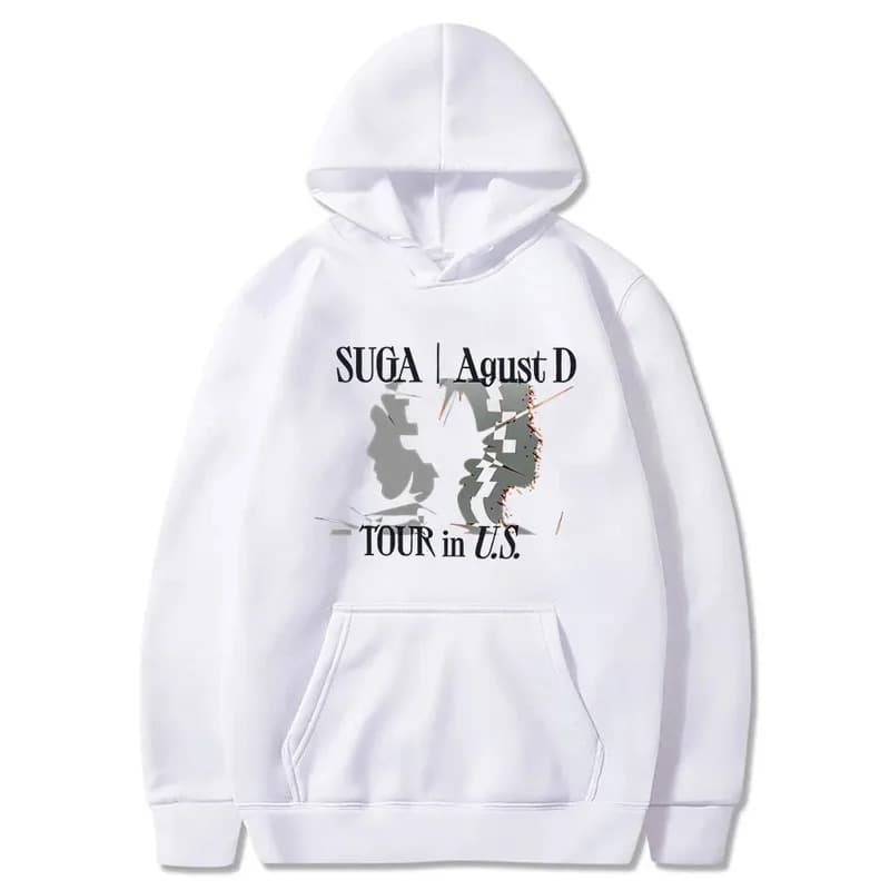 [Cross-Border European Code] Kpop Suga Agust D Tour Merch Hoodie Long Sleeve