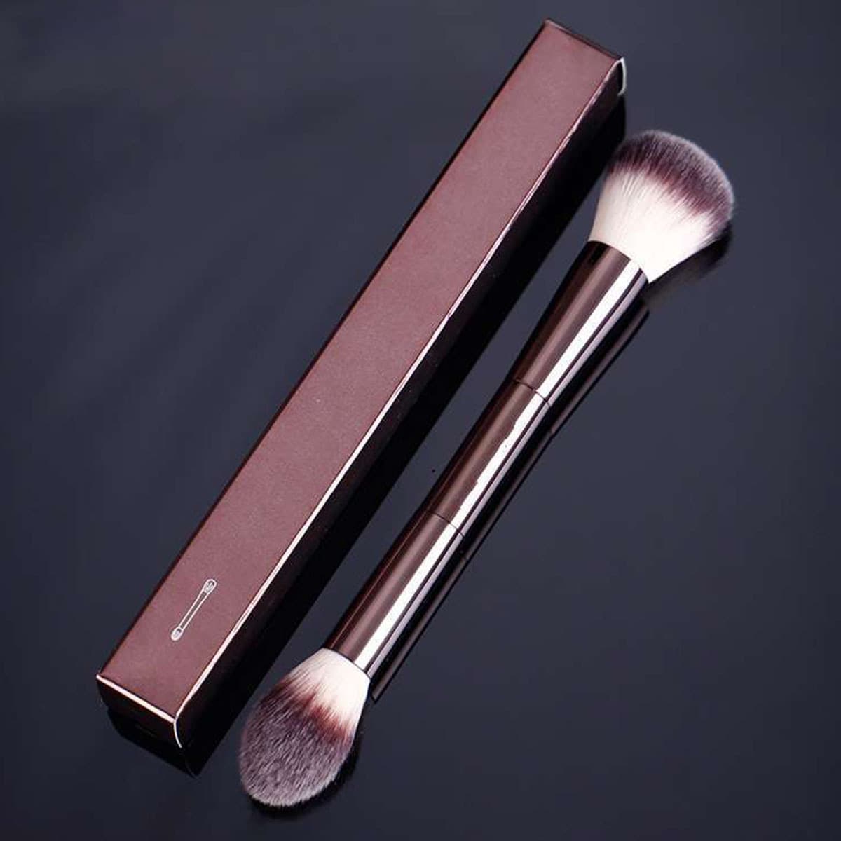 Cross-Border Hot Selling Single Aluminum Tube Brown Makeup Brush Blush Brush Multi-Purpose Brush Factory Direct Supply In Stock