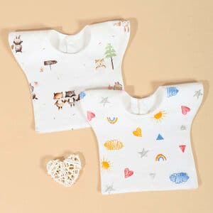 Newborn Baby Drool Bib Waterproof Bib Class A Pure Cotton Infant Saliva Bib Quick-Dry Neck Bib