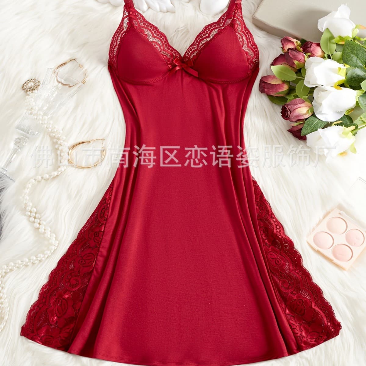 Elegant Sexy Sleepwear Tempting Charm Elastic Modal Underwear Cute Girl Roleplay Fashionable Split Design Attractive Lingerie