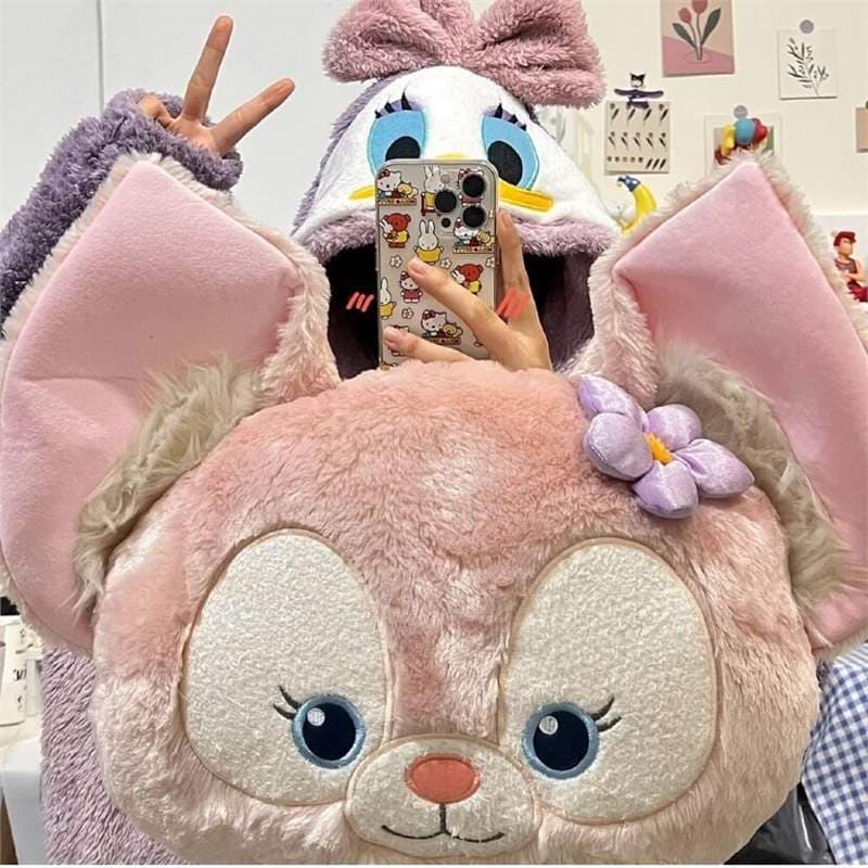 Popular cartoon character Belle the fox plush pillow, hand warmer, backrest cushion, adorable plush toy, Christmas gift.