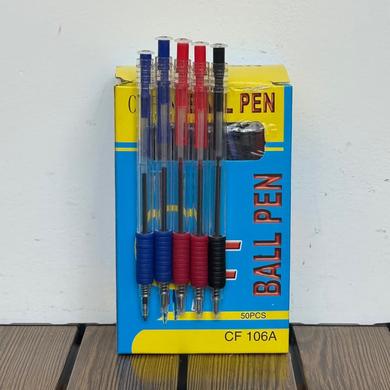 Push Button Ballpoint Pen with Anti-Slip Grip for Export 106A Plastic Transparent Simple Ballpoint Pen Wholesale