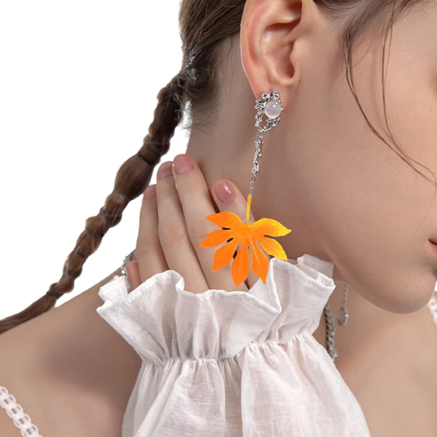 Deyi Life DIY Crystal Resin Mold Maple Leaf Earring Pendant Mold Keychain Accessory Handmade Craft