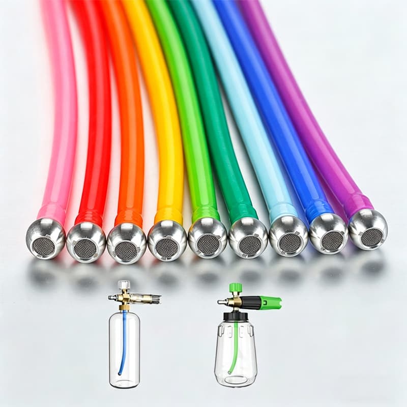 SUS304 Stainless Steel Foam Kettle Gravity Ball PA Kettle Thickened Silicone Suction Tube Filter Screen High Pressure Filter Accessories