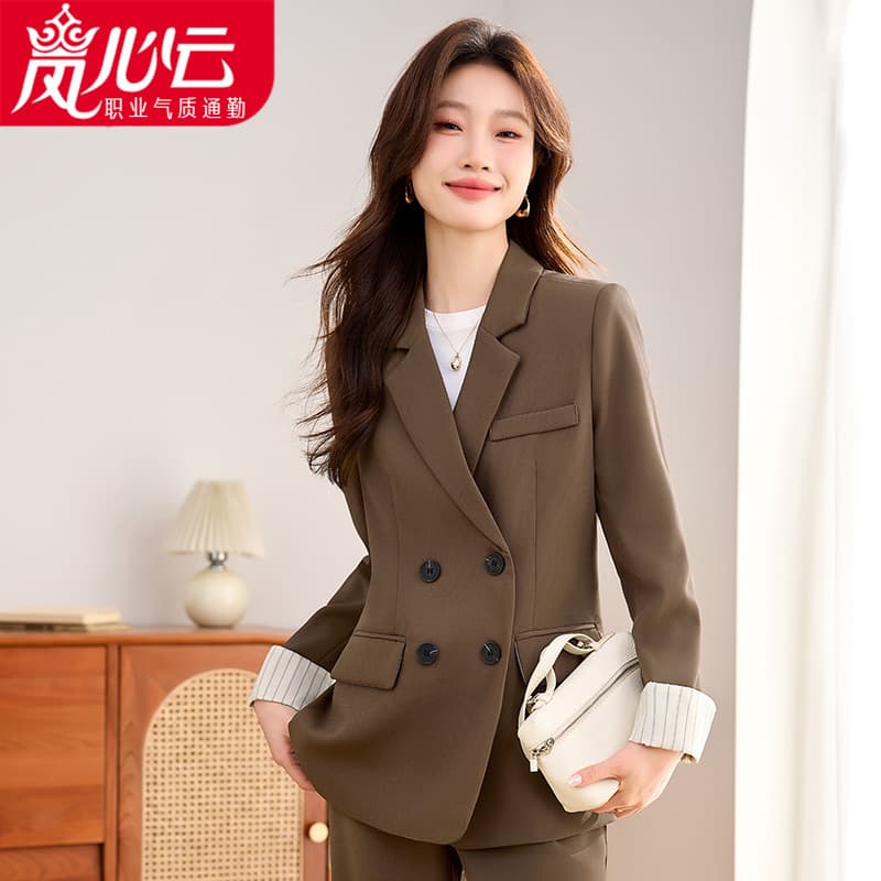 Blazer for Women 2025 New Spring Autumn Broadcaster Host High-End Professional Suit Set Workwear 6716