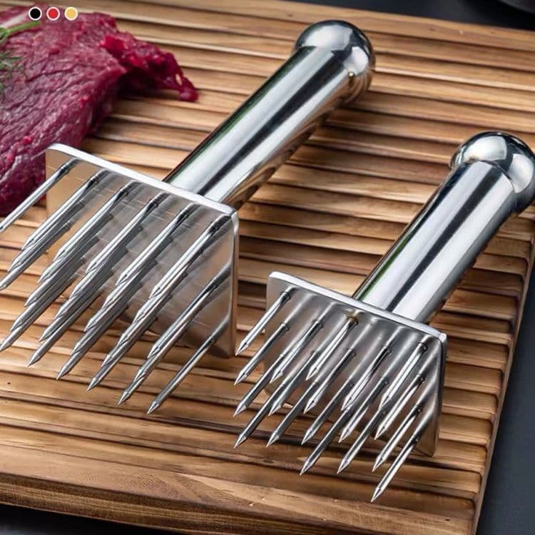 Stainless steel pork skin tenderizer, needle tool, steel nail, steak, pork, meat floss machine, meat tenderizer, thickened, free shipping.