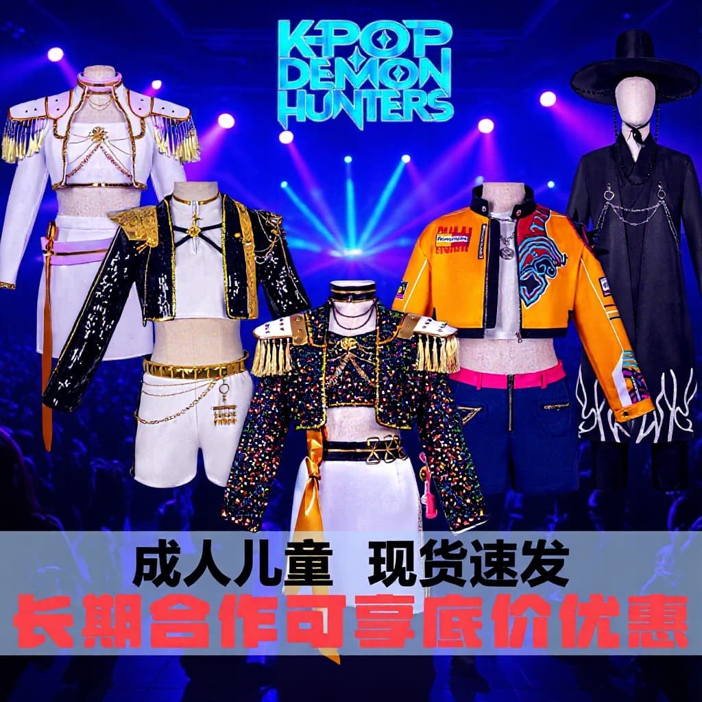 KPOP Demon Hunter Girl Group Shaka Boy Group Cosplay Costume Lumi Zoe Mira Cosplay Stage Outfit