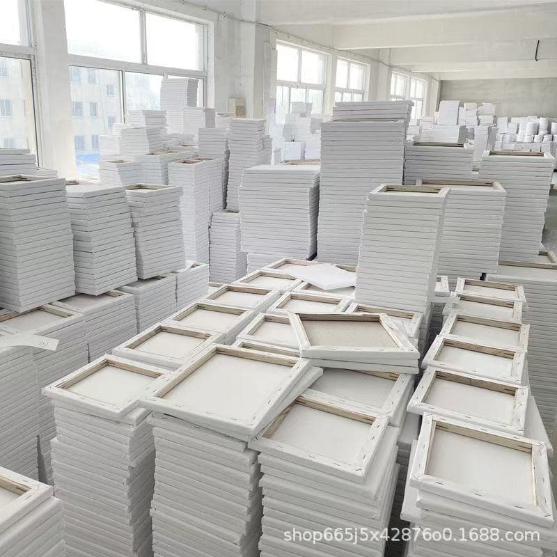 Factory direct wholesale of canvas frames, white oil painting frames, hand-painted DIY painting kits in various sizes.
