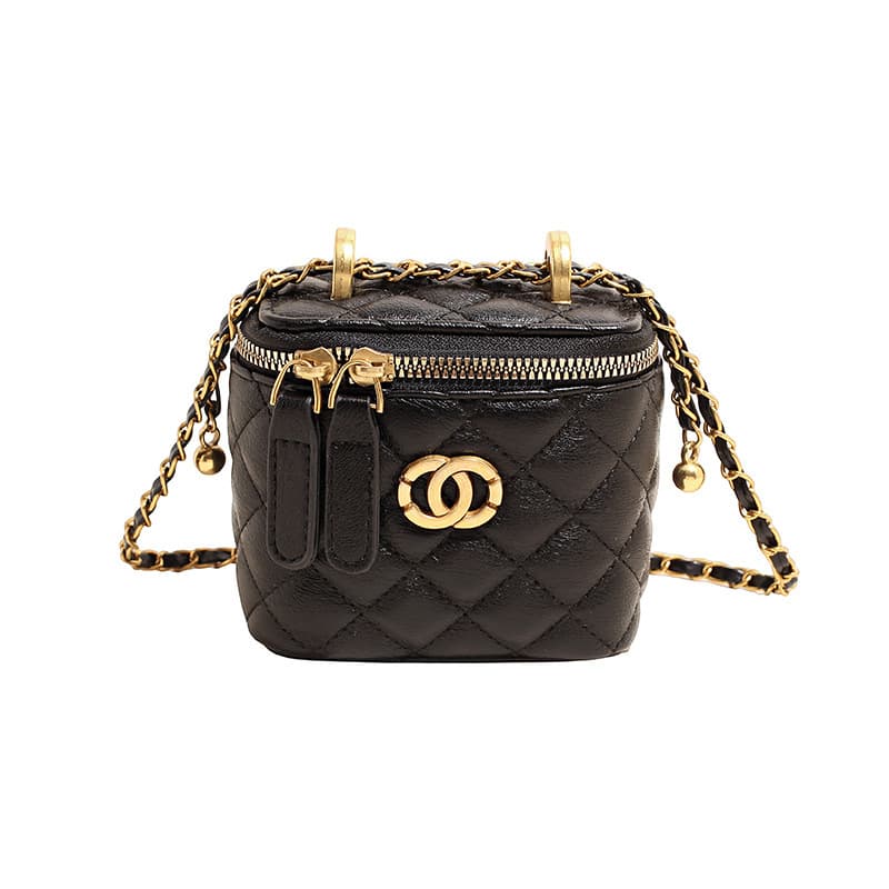 2025 Autumn/Winter New Box Bag Women Textured Chain Handbag Fashion Chanel-Style Diamond Quilted Shoulder Crossbody Bag