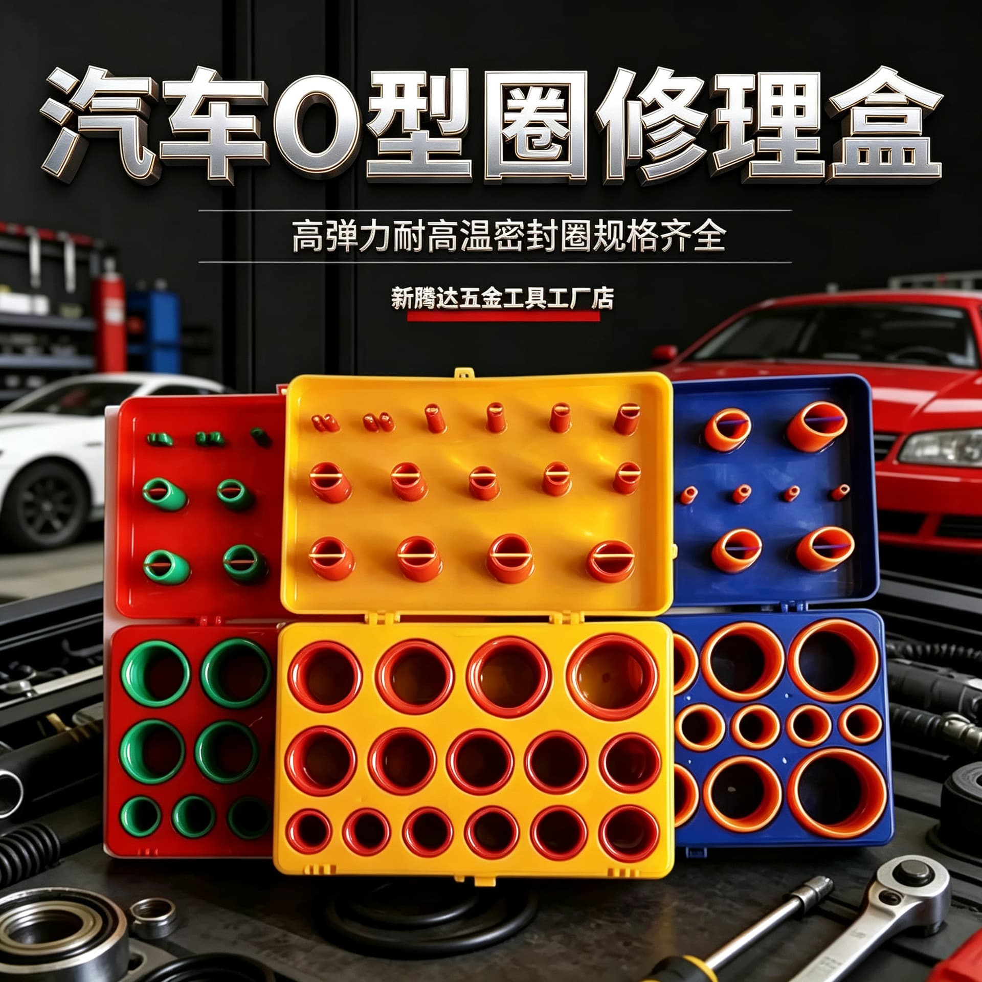 382/383/386/419/407pcs Silicone Repair Kit High Temperature Resistant Leak-proof O-Ring Seal Repair Set