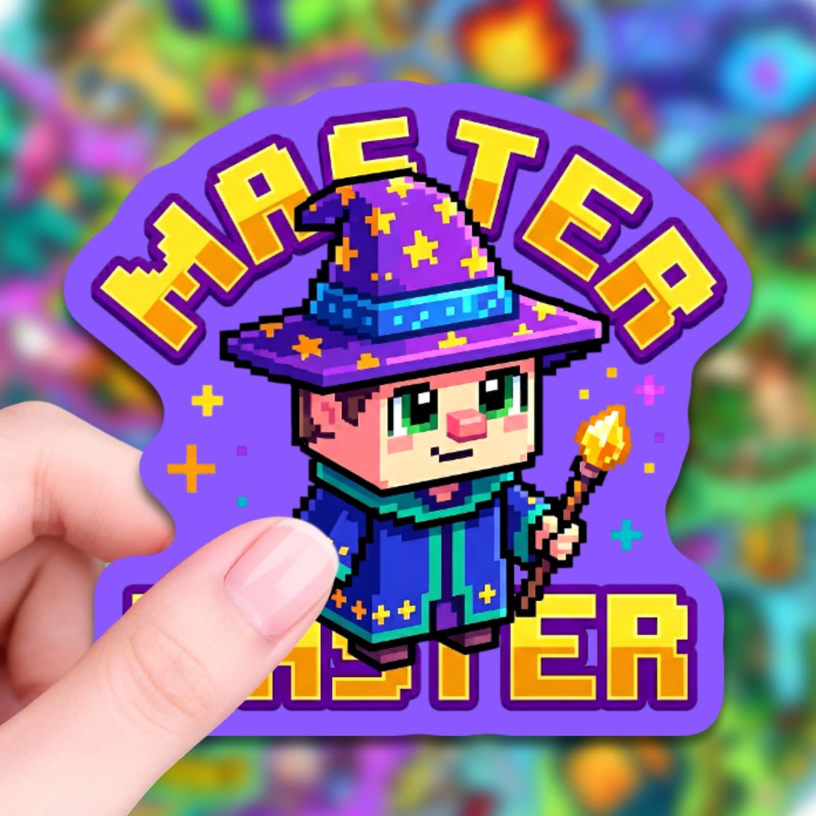 New 50-Pack High-Definition Pixel Art Cartoon Game Stickers, Non-Repeating, Waterproof Stickers for Laptop and Luggage Decoration