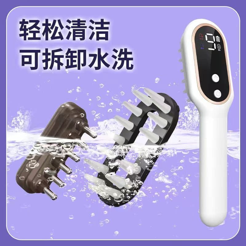 Mino Electric Scalp Medicine Comb with Head Roller and Red Light Application for Scalp Medicine Application and Hair Growth Massage