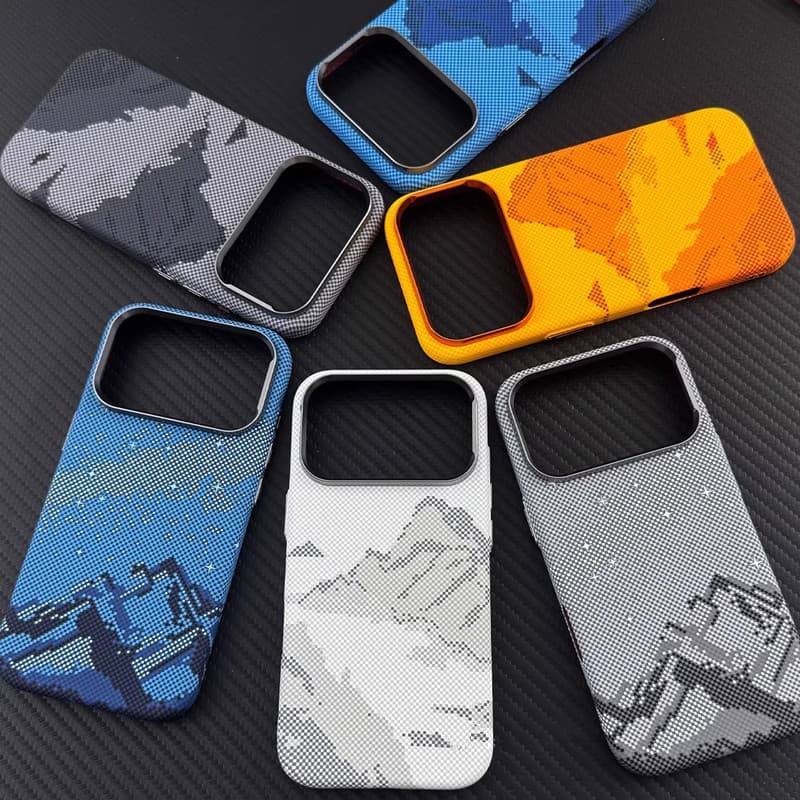 Suitable for iPhone 17 PROMAX Kevlar phone case Suitable for Apple 16 skin-sensitive magnetic hard protective case 15