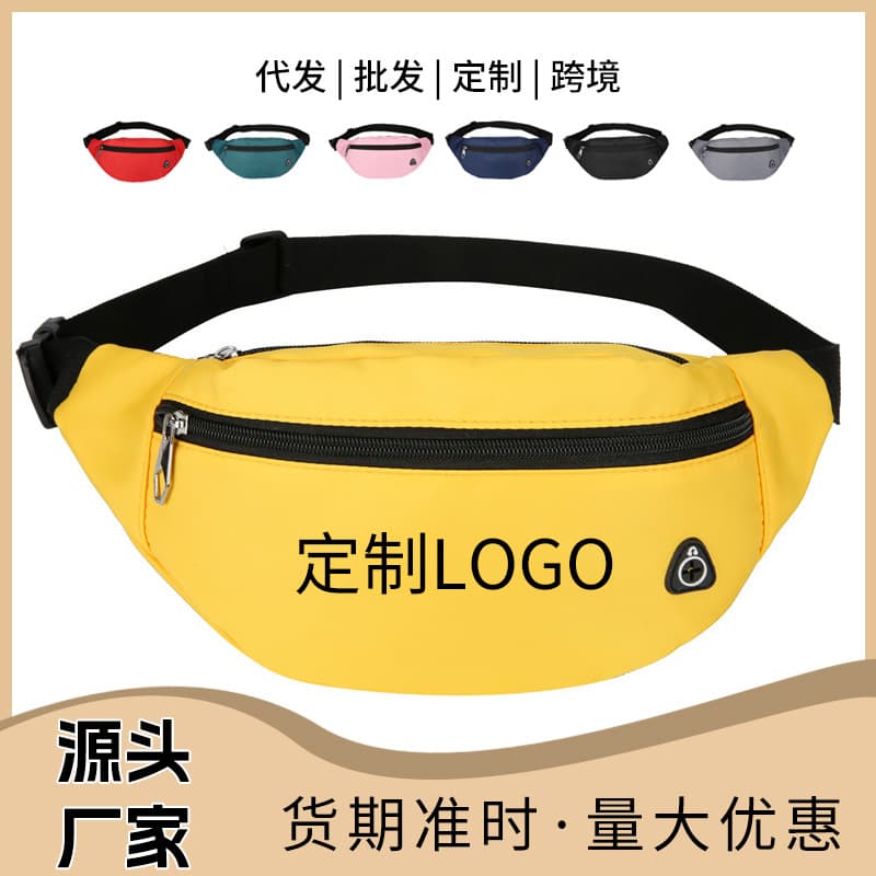 Cross-border New Waist Pack Custom Logo Printing, Multi-functional Versatile Chest Bag, Large Capacity Phone Crossbody Bag Unisex