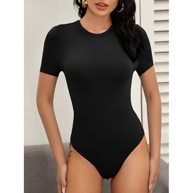 2026 New Cross-border Drop Shipping Women's High-Elasticity Sleeveless Round Neck Bodysuit Cross-border