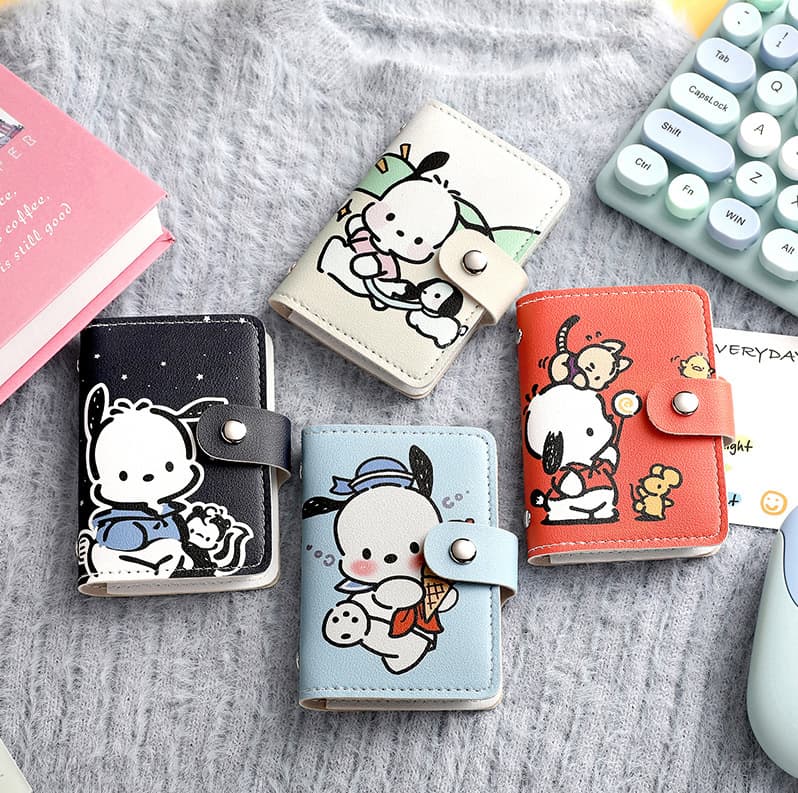 Cute Cartoon Card Holder PU Leather Korean Style Large Capacity Multi-Slot Ultra-Thin Anti-Magnetic Interference Small Card Case