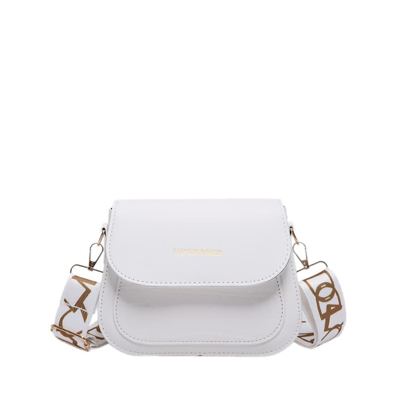 Women's Fashion High-Quality Stone Texture Hong Kong Style Retro Saddle Bag Versatile Shoulder Bag Crossbody Small Square Bag