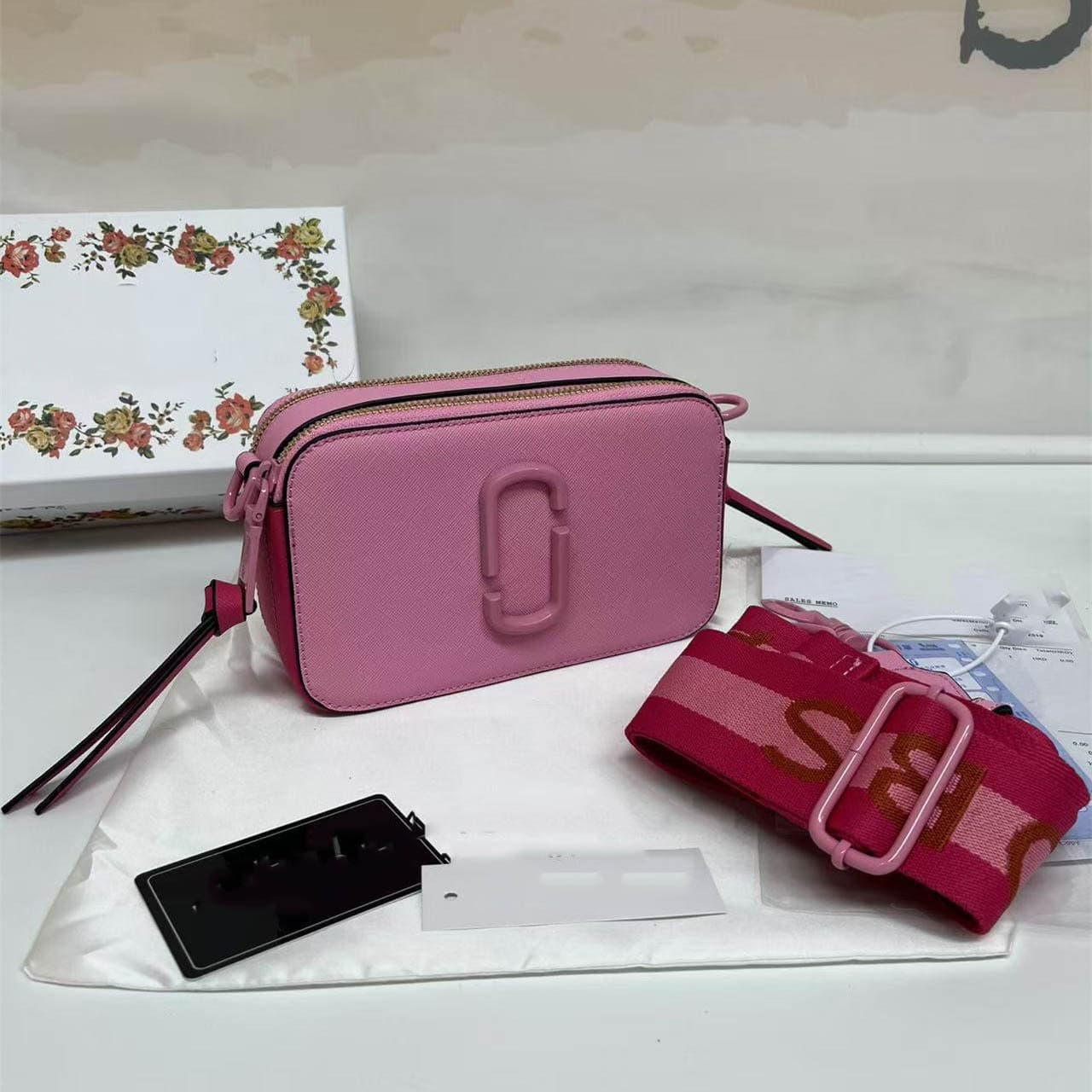Cross-border MJ Camera Bag 2026 New Style European and American Trendy Textured Small Square Bag with Wide Shoulder Strap Versatile Single Shoulder Crossbody Bag for Women