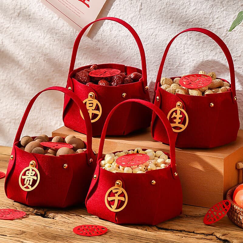Wedding bed decorations, dried fruit set, wedding room decorations, early birth of a child, molds available for customization.