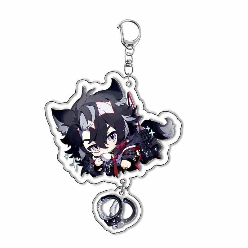 Original Genshin Impact Merch Acrylic Keychain Double-Sided Double-Layer Furcalos Charlotte Lyney Lynette Exquisite Pendant