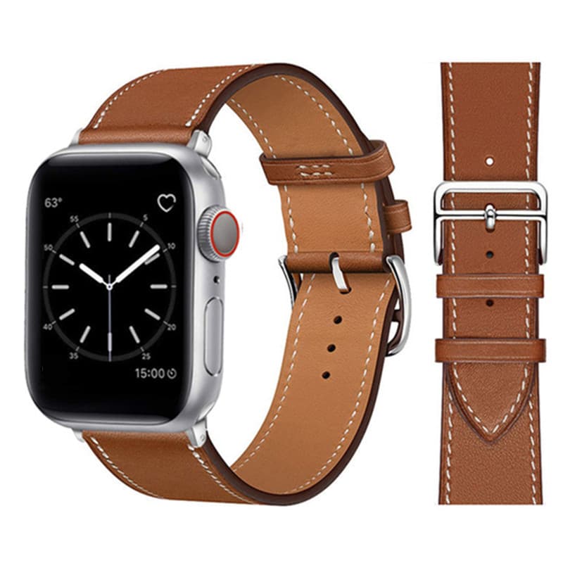 Hot-selling compatible Apple iWatch 8 Apple watch band Hermes buckle microfiber Apple watch band in stock