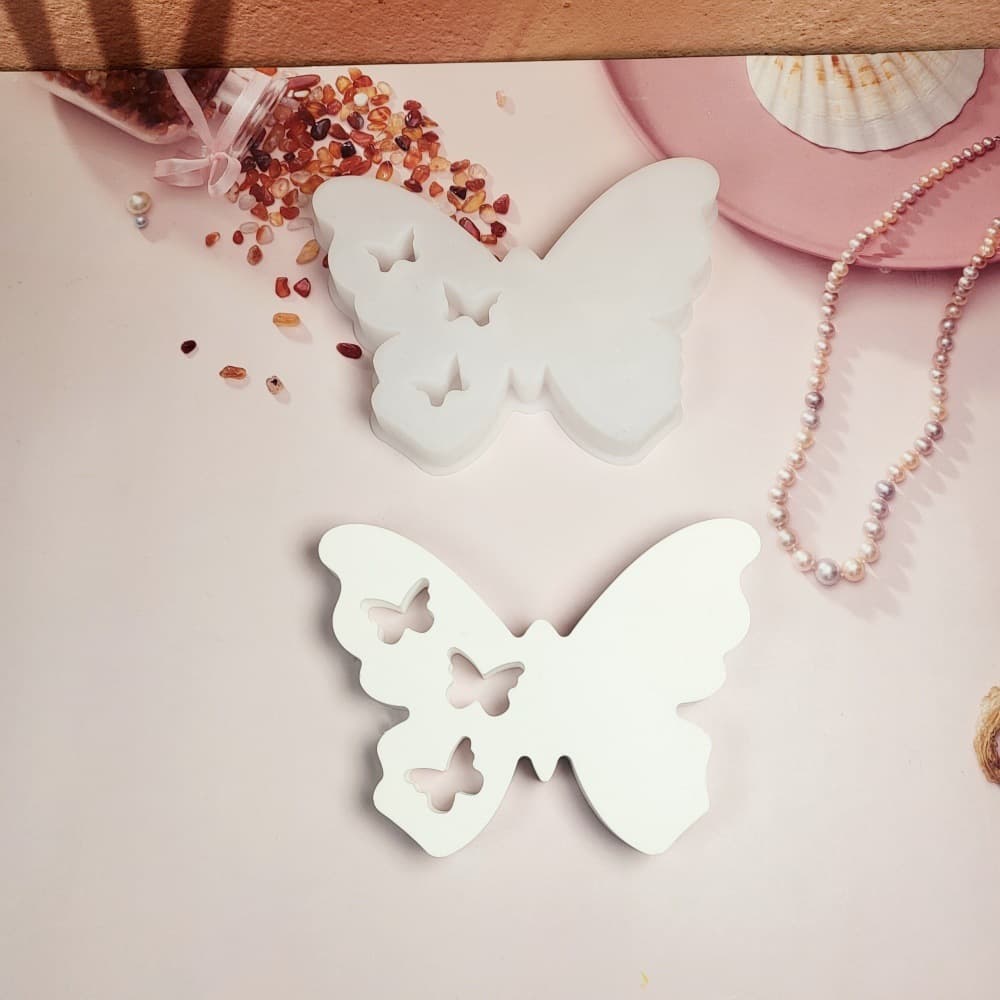 S1397 Spring Butterfly Decorative Ornament Plaster Mold DIY Silicone Mold Cement Plaster Mold