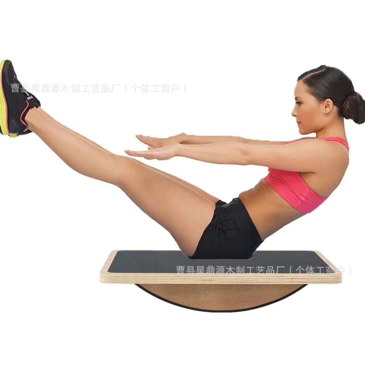 Wooden stretch board, balance board, fitness inclined pedal, multi-position adjustable stretcher, sports standing stretch bench