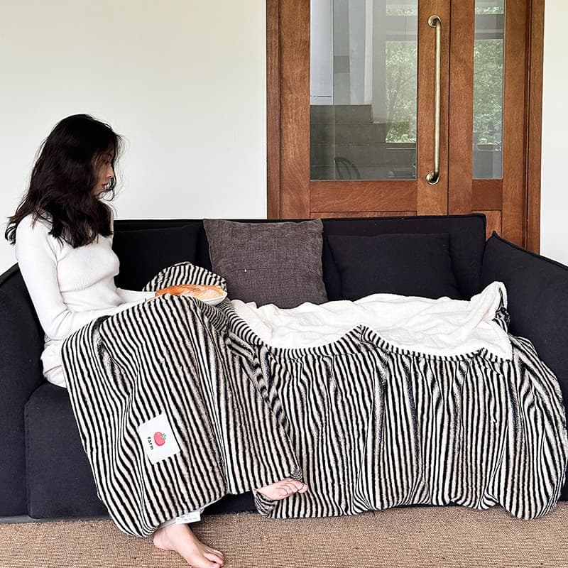 Japanese and Korean Rabbit Fur Blanket Ins Style Thickened Sofa Decorative Blanket Office Nap Blanket Blanket