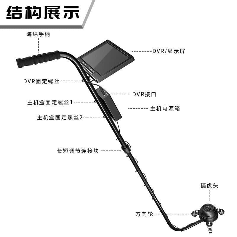 Factory Direct V3D Visual Under-Vehicle Inspection Mirror Recordable Under-Vehicle Detector HD Under-Vehicle Safety Mirror