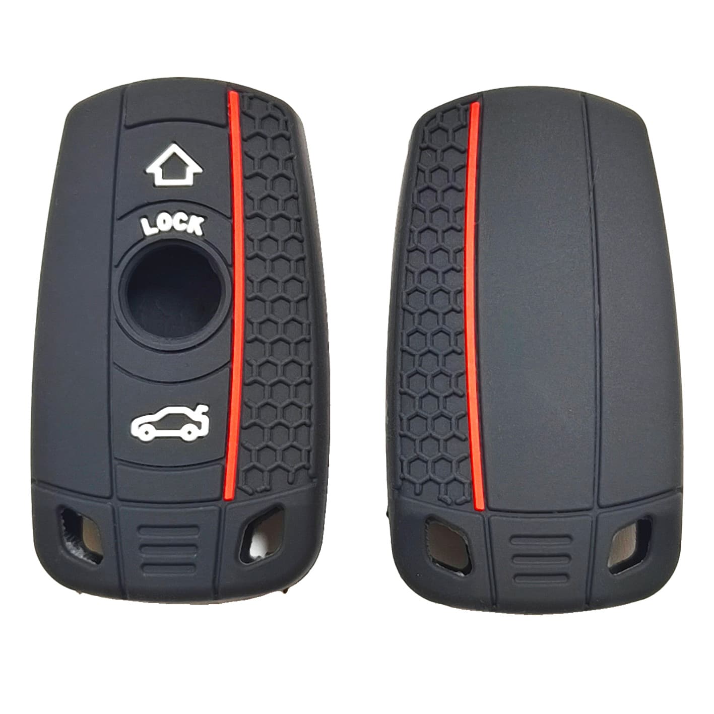 Silicone Protective Case for BMW Key Fob X1 X5 X6 E60 1 Series 3 Series Remote 3-Button Honeycomb Pattern