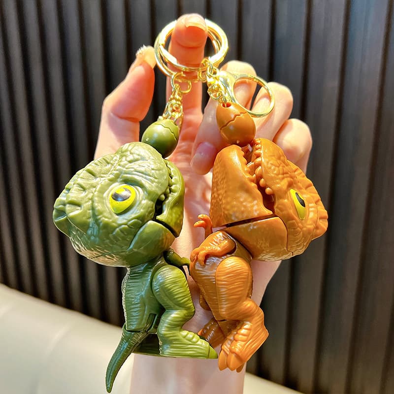 Cute creative string-biting hand-biting dinosaur toy keychain school bag accessories desktop ornaments small gifts birthday gifts