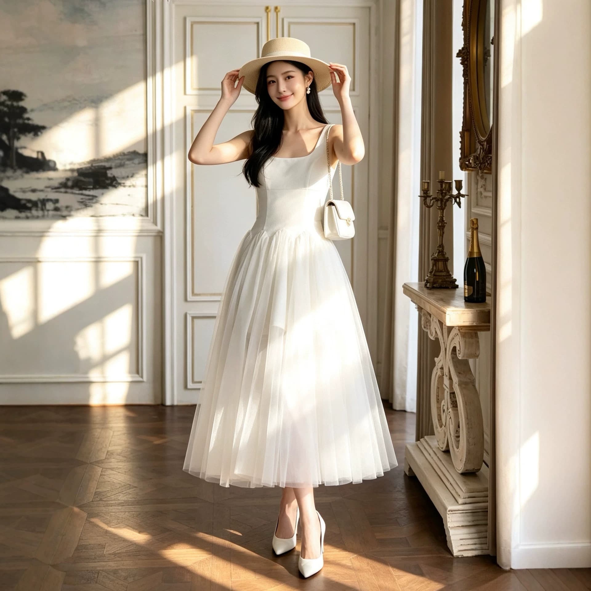 Sweet Gentle White Light Wedding Dress Beautiful Vacation 2026 Engagement License Light Wedding Birthday Dress